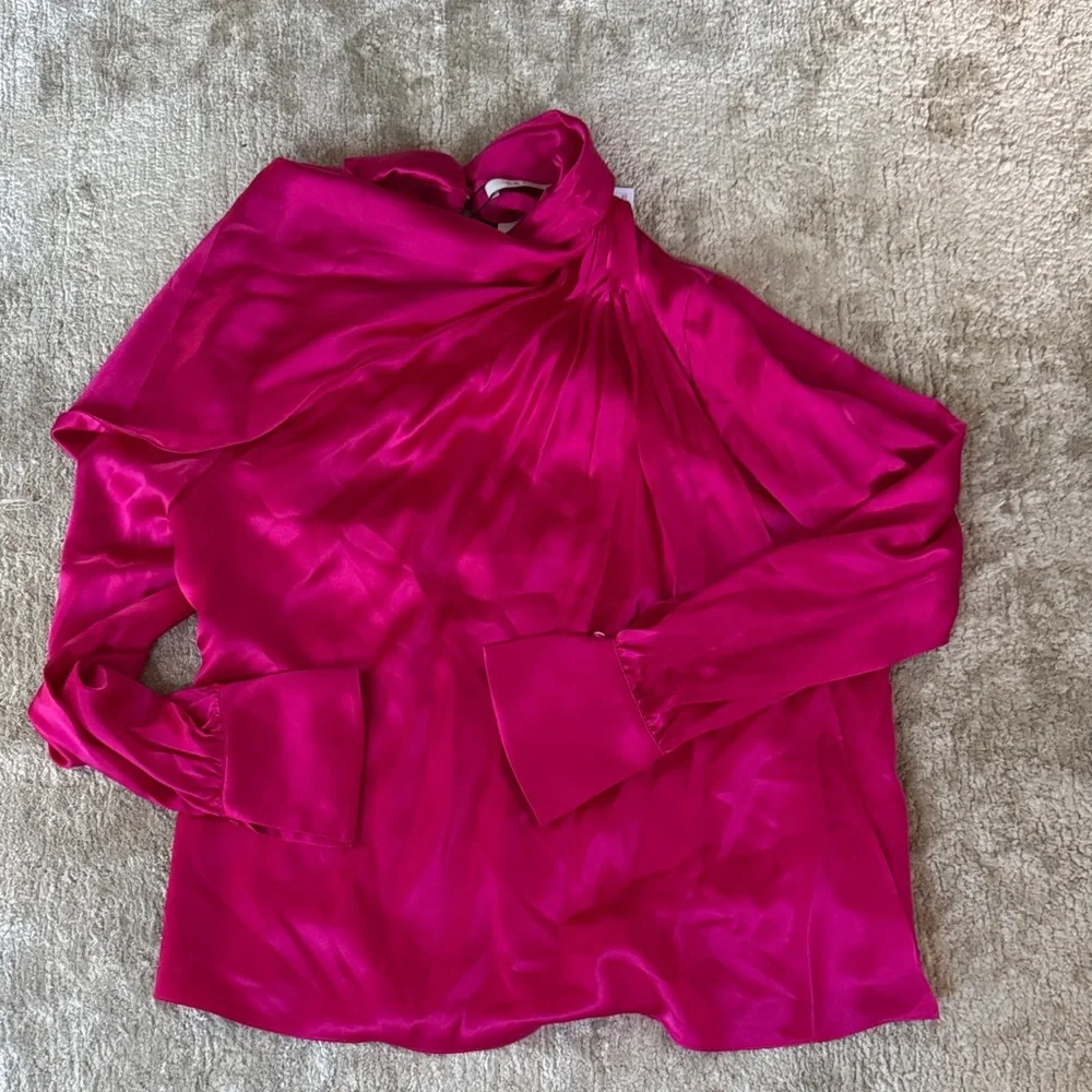 NWT The Fold Knightsbridge Silk Blouse, sz 10 - Picture 2 of 4